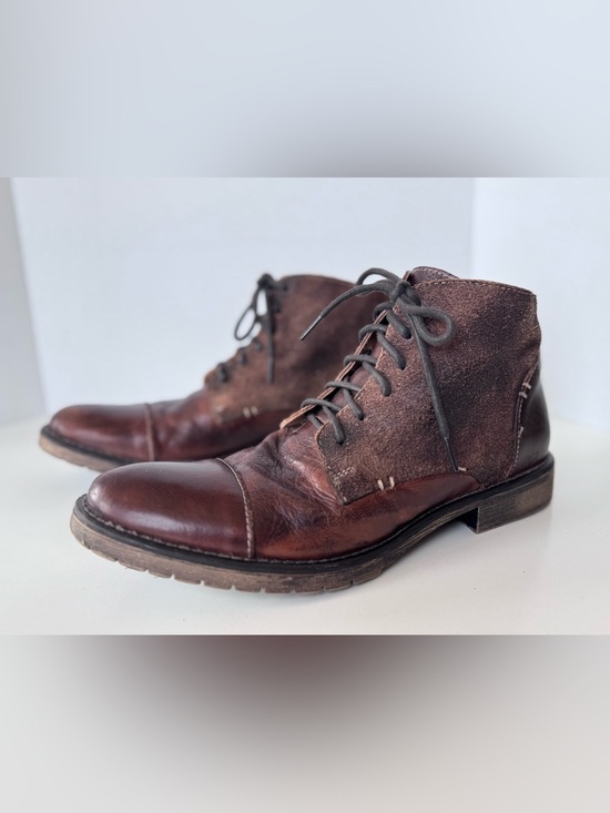 Bed Stu Dreck Brown Leather Lace Up Casual Dress Boot Shoes Men\'s Size 9